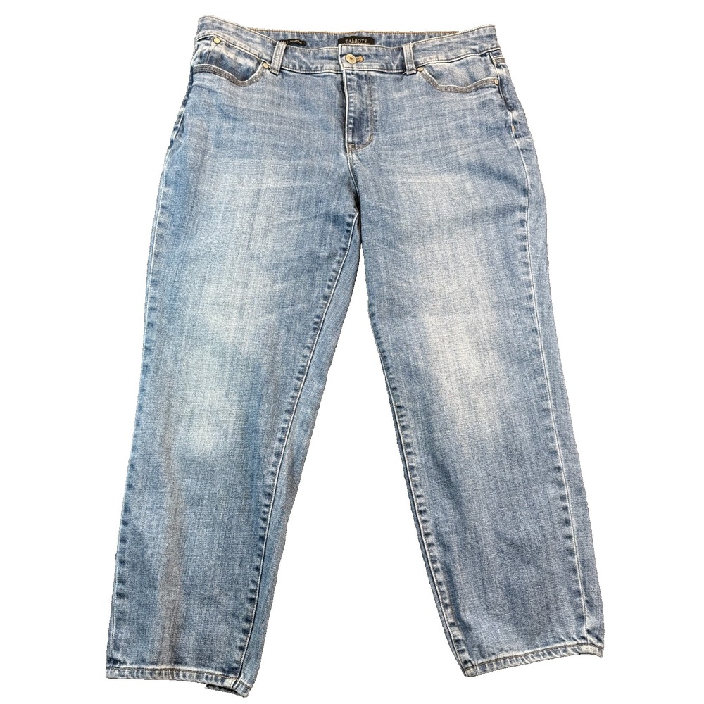 Talbots Boyfriend Light Wash Denim Jeans Relaxed Fit Casual Everyday Style Sz14P